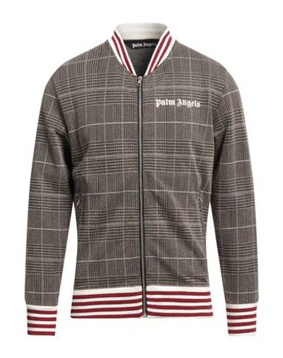 Palm Angels Man Cardigan Brown Size S Viscose, Polyamide, Polyester, Elastane, Wool