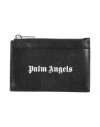 Palm Angels Man Document Holder Black Size - Soft Leather In Black