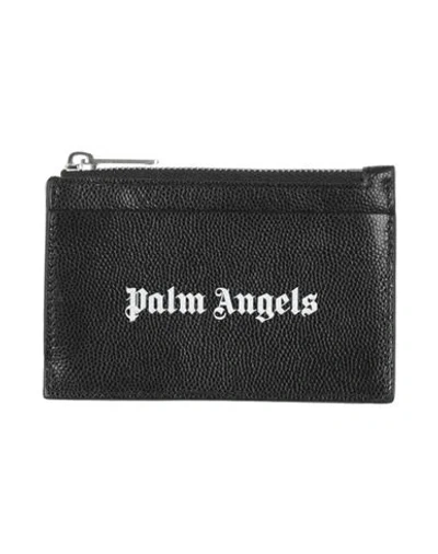Palm Angels Man Document Holder Black Size - Soft Leather