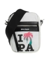 Palm Angels Man Cross-body Bag Off White Size - Polyamide, Acrylic, Leather In Off White