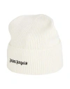 Palm Angels Man Hat Ivory Size Onesize Wool, Acrylic, Polyester In White