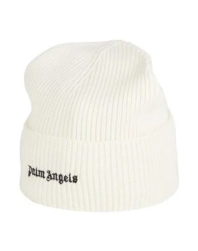 Palm Angels Man Hat Ivory Size Onesize Wool, Acrylic, Polyester In White