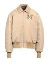 PALM ANGELS PALM ANGELS MAN JACKET BEIGE SIZE S POLYAMIDE, POLYESTER