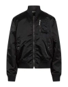 Palm Angels Man Jacket Black Size 40 Polyamide, Cupro, Polyester, Elastane In Black