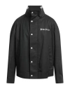 Palm Angels Man Jacket Black Size 42 Cotton, Polyester In Black