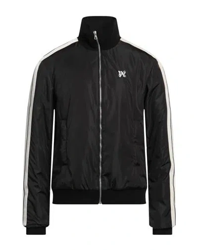 Palm Angels Man Jacket Black Size L Polyamide, Cotton, Elastane
