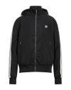 Palm Angels Nylon Blend Windbreaker With Ribbed Cuffs And Stand Collar In Black