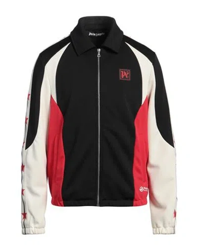 Palm Angels Man Jacket Black Size L Polyester, Polyamide