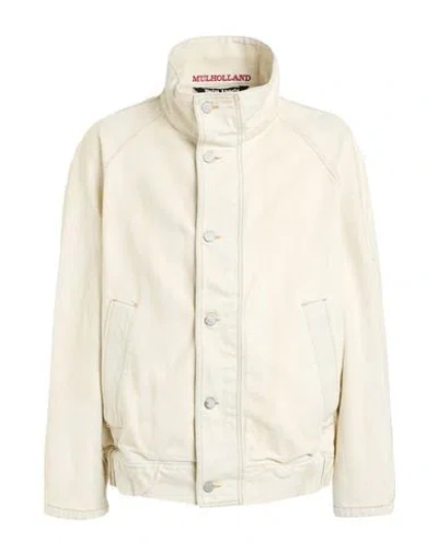 Palm Angels Man Jacket Cream Size M Cotton In White