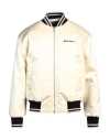 Palm Angels Man Jacket Cream Size M Polyamide, Polyester In White