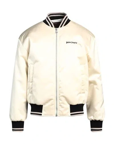 Palm Angels Man Jacket Cream Size M Polyamide, Polyester In White