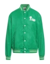Palm Angels Graphic-print Bomber Jacket In Green