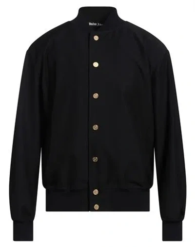Palm Angels Man Jacket Midnight Blue Size M Paper, Polyester