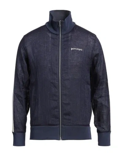 Palm Angels Man Jacket Navy Size L Linen