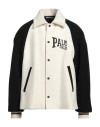 Palm Angels Man Jacket Off White Size 42 Virgin Wool