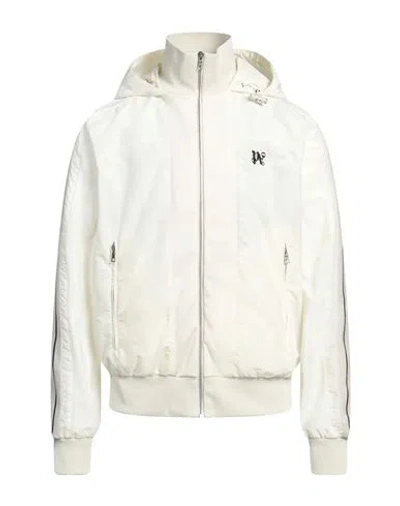 Palm Angels Man Jacket Off White Size Xl Polyamide, Polyester In Off White
