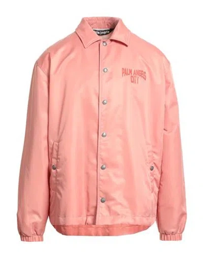 Palm Angels Man Jacket Pink Size 40 Polyamide