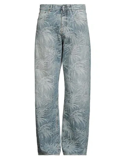 Palm Angels Man Jeans Blue Size 34 Cotton, Polyester