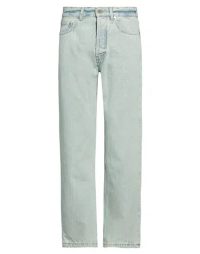 Palm Angels Man Jeans Light Green Size 34 Cotton