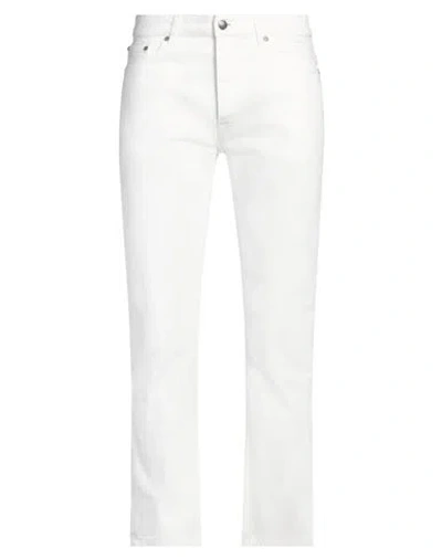 Palm Angels Man Jeans White Size 34 Cotton