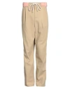 Palm Angels Man Pants Beige Size 34 Cotton, Polyester In Beige
