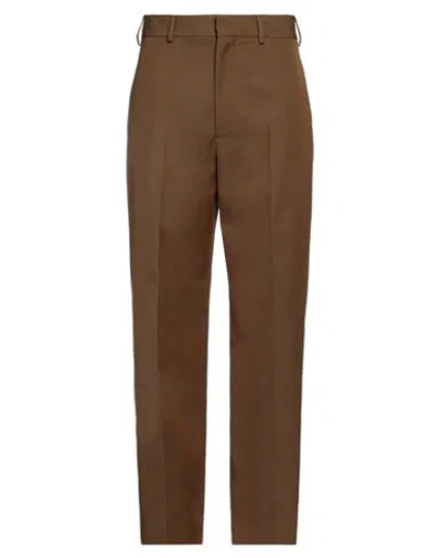 Palm Angels Man Pants Brown Size 34 Cotton, Polyester