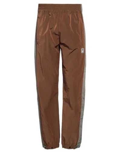Palm Angels Man Pants Brown Size M Polyamide