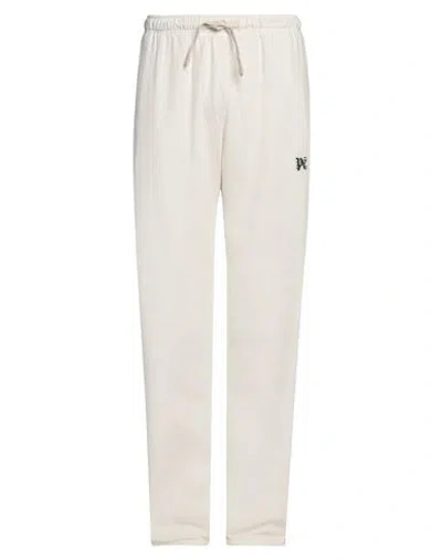 Palm Angels Man Pants Cream Size 34 Lyocell, Cotton, Polyester In White