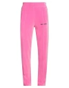 Palm Angels Pink Embroidered Sweatpants In Fuchsia Black