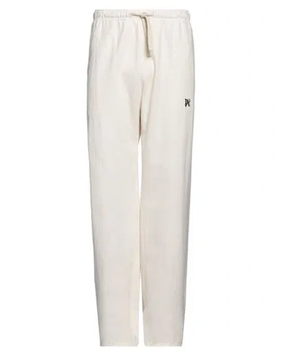 Palm Angels Man Pants Ivory Size 32 Lyocell, Cotton, Polyester In White