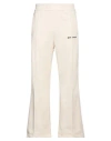 Palm Angels Man Pants Ivory Size L Polyester In White