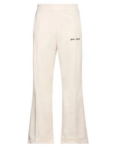 Palm Angels Man Pants Ivory Size L Polyester In White