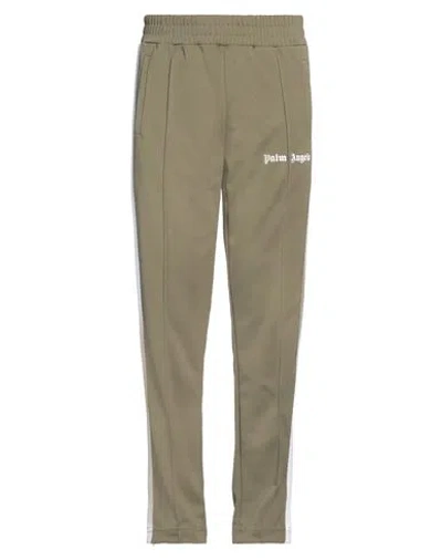 Palm Angels Man Pants Military Green Size L Polyester In Green