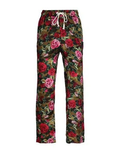Palm Angels Man Pants Military Green Size S Viscose, Cupro, Polyester