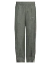Palm Angels Man Pants Sage Green Size L Linen, Cotton, Polyester