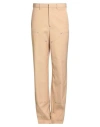 Palm Angels Man Pants Sand Size 32 Cotton, Polyester