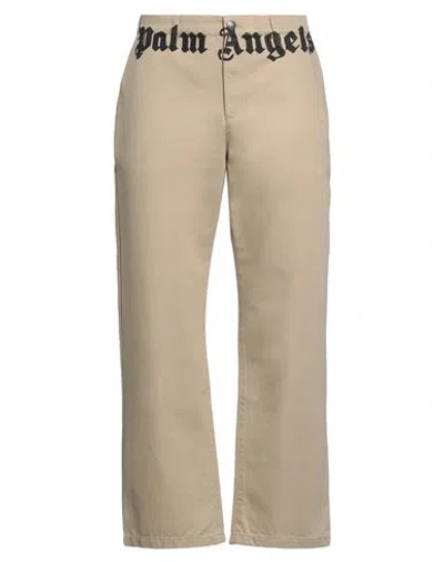 PALM ANGELS PALM ANGELS MAN PANTS SAND SIZE 34 COTTON