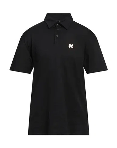 Palm Angels Man Polo Shirt Black Size L Cotton