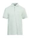 Palm Angels Man Polo Shirt Light Green Size L Cotton