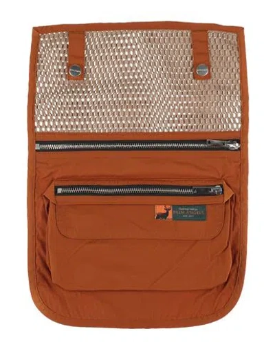 Palm Angels Man Pouch Brown Size - Textile Fibers