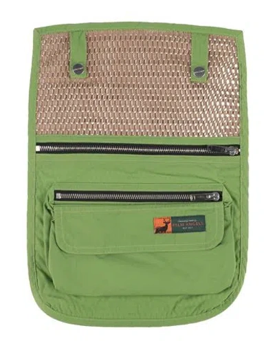 Palm Angels Man Pouch Green Size - Textile Fibers