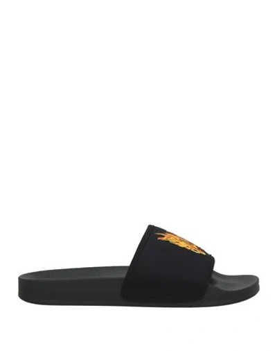 Palm Angels Man Sandals Black Size 9 Textile Fibers