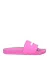 Palm Angels Man Sandals Fuchsia Size 9 Rubber In Pink