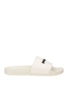 Palm Angels Man Sandals Ivory Size 9 Rubber In White