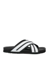 Palm Angels Man Sandals White Size 7 Leather In Multi