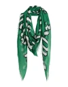 Palm Angels Man Scarf Green Size - Modal, Silk