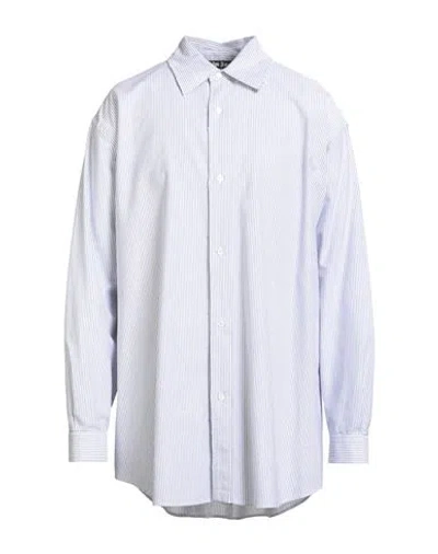 Palm Angels Man Shirt Blue Size 40 Cotton In Multi