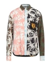 Palm Angels Men's Printed Cotton Shirt | Size 46 | Pmge029r24fab001 In Green