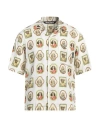 Palm Angels Man Shirt White Size 40 Viscose, Polyester