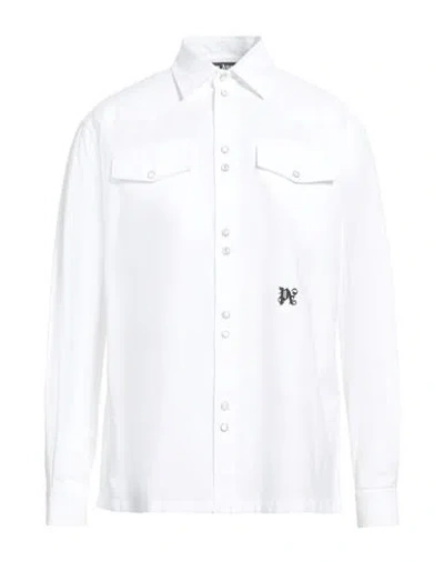 PALM ANGELS PALM ANGELS MAN SHIRT WHITE SIZE 40 COTTON, POLYESTER